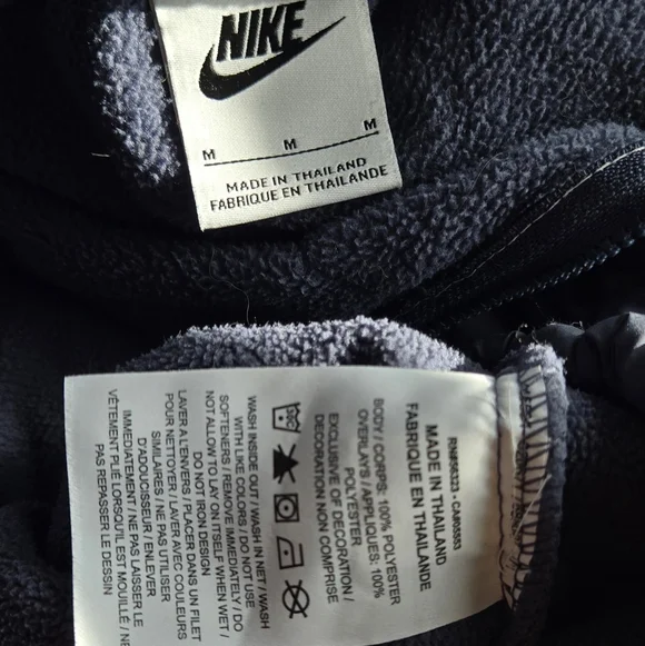 Nike Fleece Lined Track Jacket Sz M - Picture 5 of 5